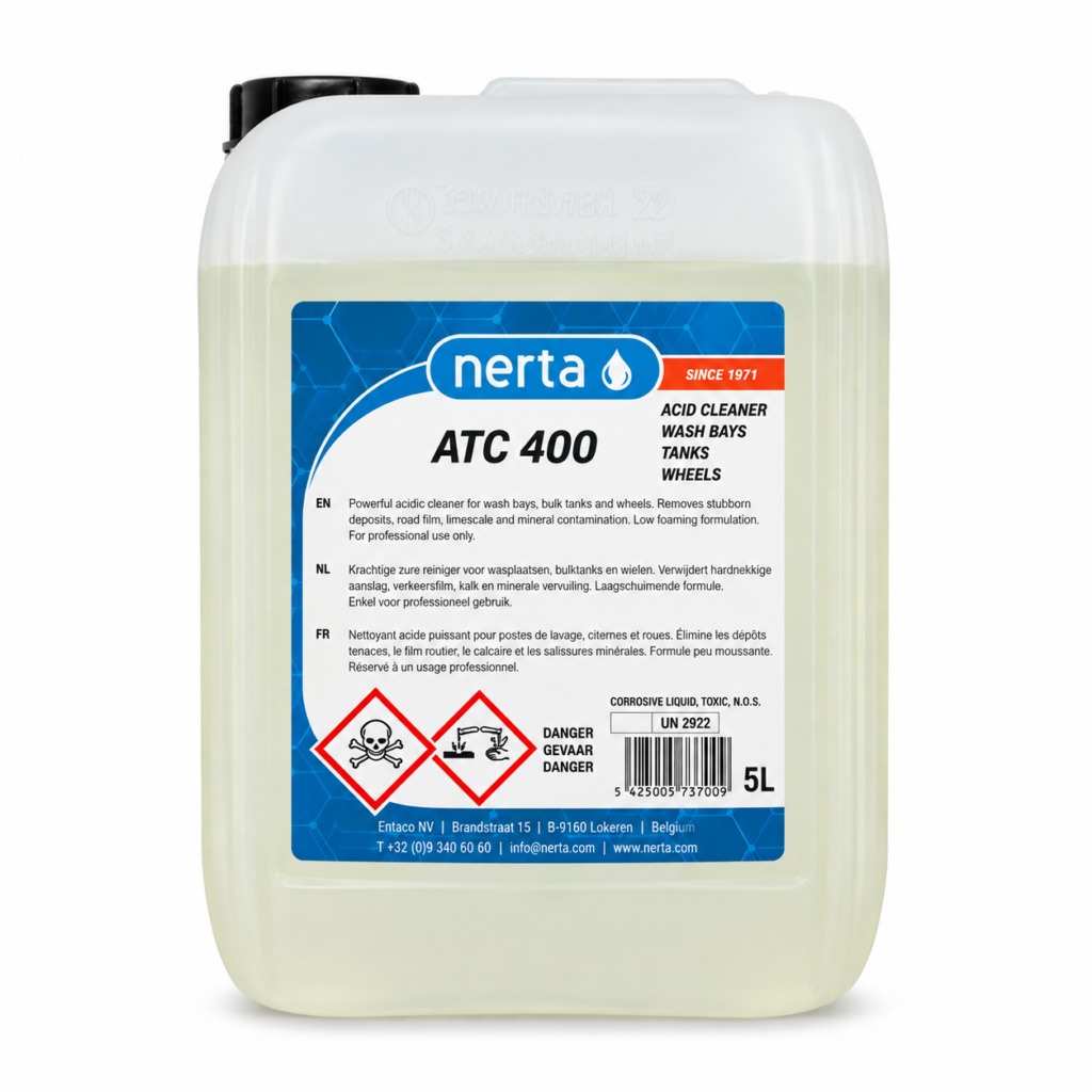 Nerta ATC 400 professional acid cleaner container for wash bays, bulk tanks and specialist wheel cleaning