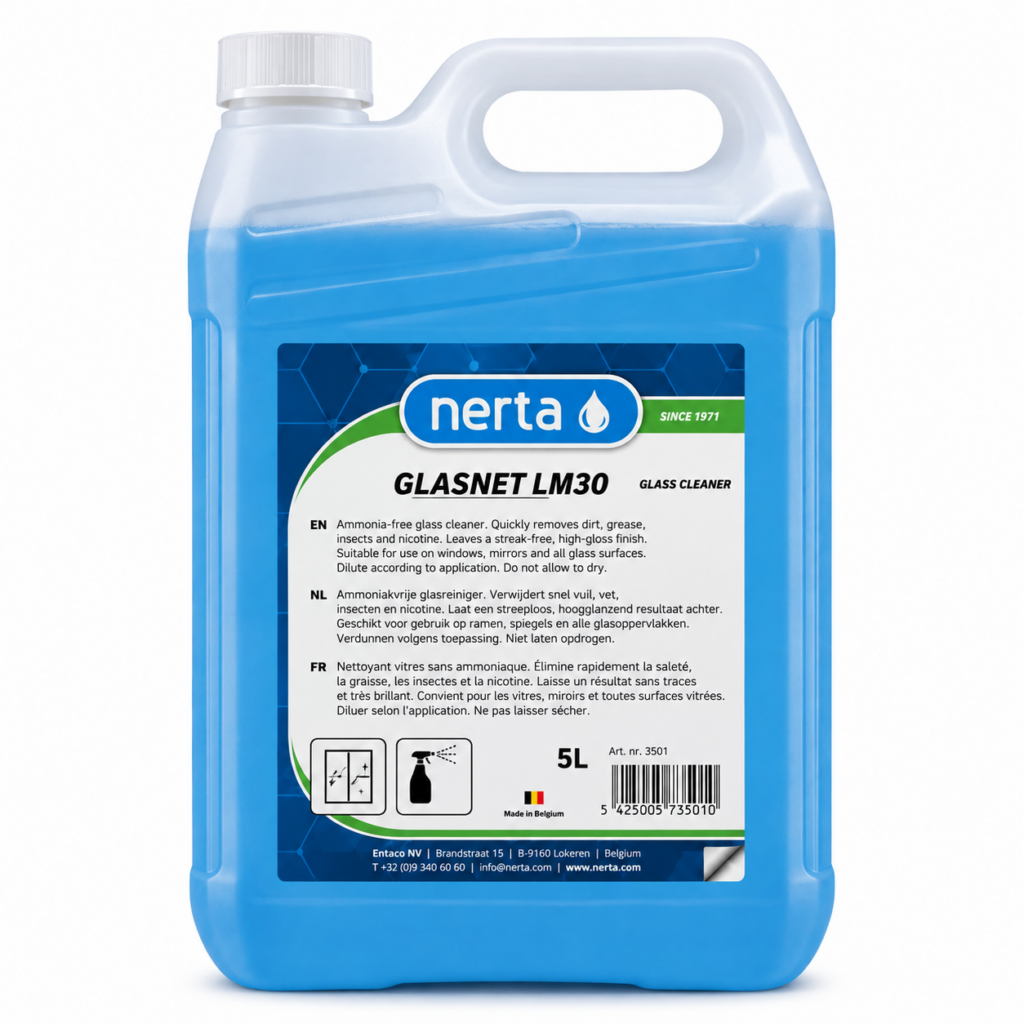 Nerta Glasnet LM30 5L concentrated ammonia-free professional glass cleaner container