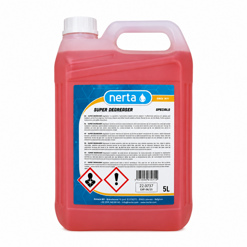 Nerta Super Degreaser 5L professional solvent-based oil and grease remover container