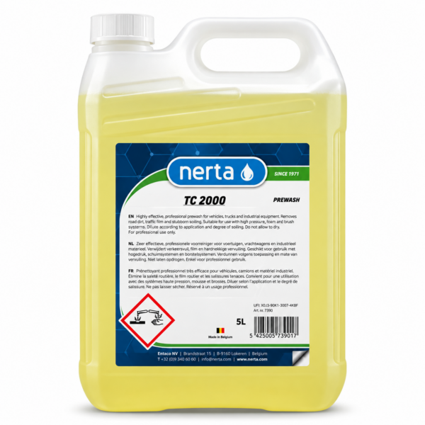 Nerta TC 2000 5L professional touchless vehicle prewash cleaner for cars, vans, trucks and commercial vehicles