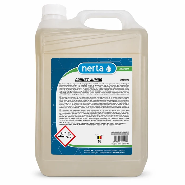 Nerta Carnet Jumbo 5 Litre Touchless Non-Caustic Vehicle Cleaner